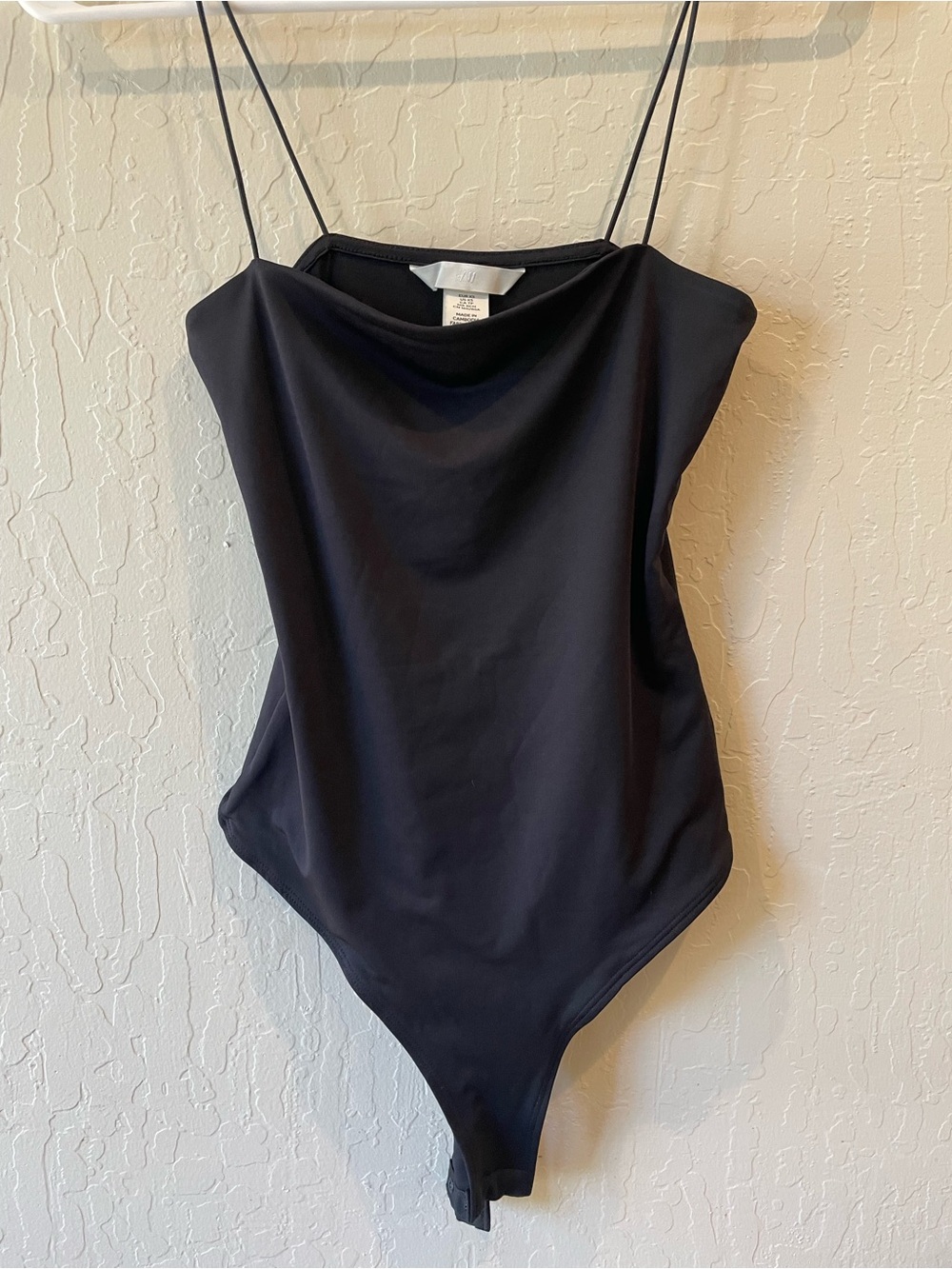 H&M Black Spaghetti-Strap Bodysuit